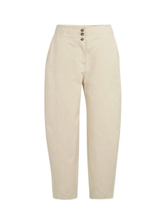 Yaya High waist barrel leg trousers 99072 Warm dust sand