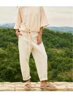 Yaya High waist barrel leg trousers 99072 Warm dust sand