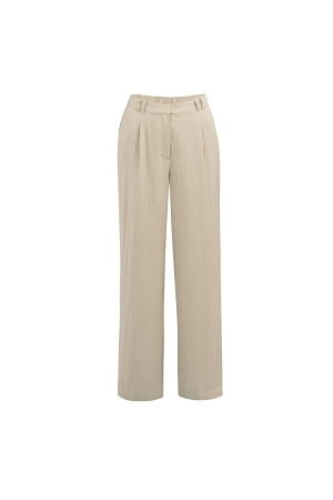 Yaya Woven wide leg trousers - L32 611404 Crockery brown