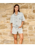 Yaya Colored worker denim jacket 99060 Light denim