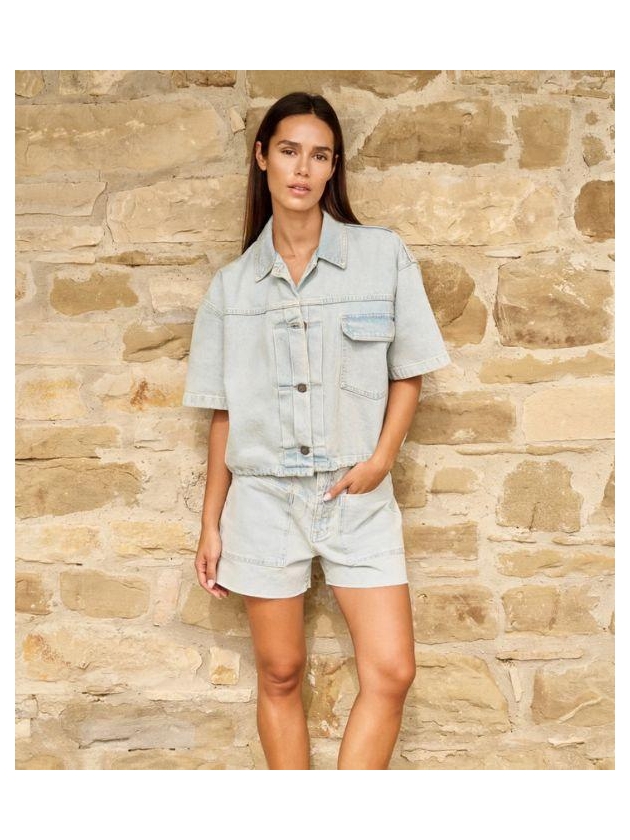 Yaya Colored worker denim jacket 99060 Light denim