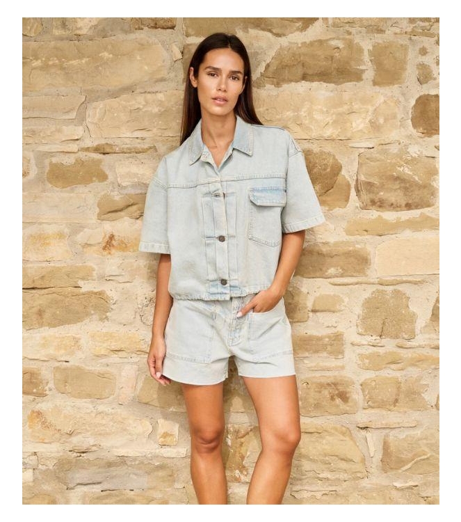 Yaya Colored worker denim jacket 99060 Light denim