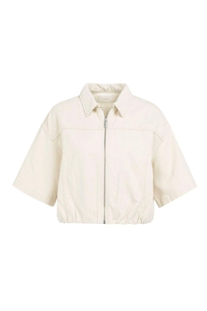 Yaya Denim look jacket 99067 Cloud creme white