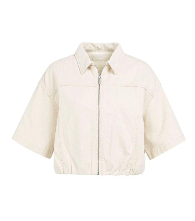 Yaya Denim look jacket 99067 Cloud creme white