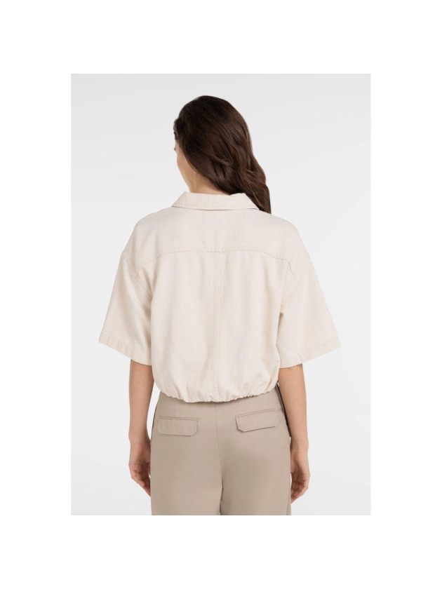 Yaya Denim look jacket 99067 Cloud creme white