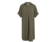 Yaya V-neck dress with pleated slee 99065 Army green