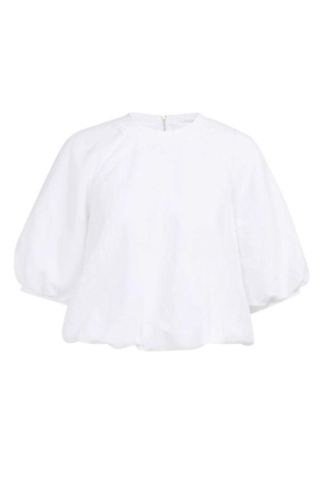 Yaya Woven balloon t-shirt 00000 Pure white