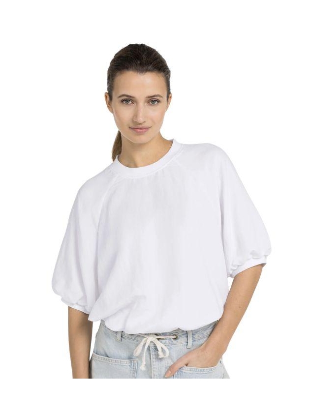 Yaya Woven balloon t-shirt 00000 Pure white