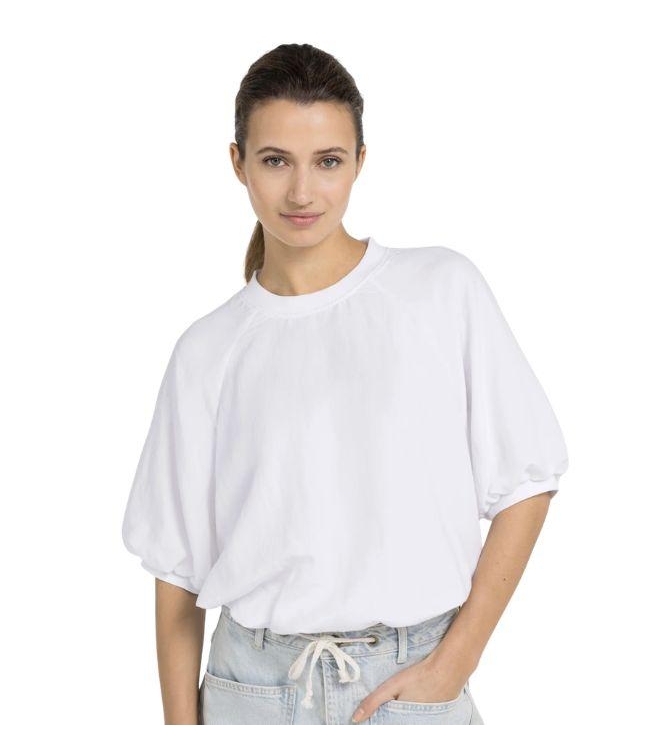 Yaya Woven balloon t-shirt 00000 Pure white