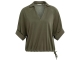 Yaya Jersey top with pleated sleeve 99065 Army green