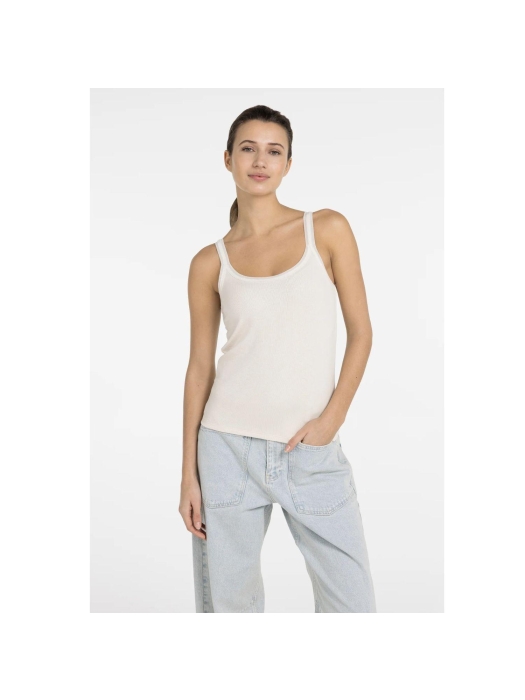 Yaya Singlet with mesh edge 99058 Creme beige