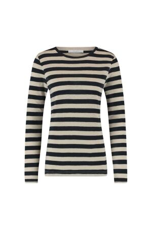 By-Bar Amsterdam Basic ls big stripe top Chalk