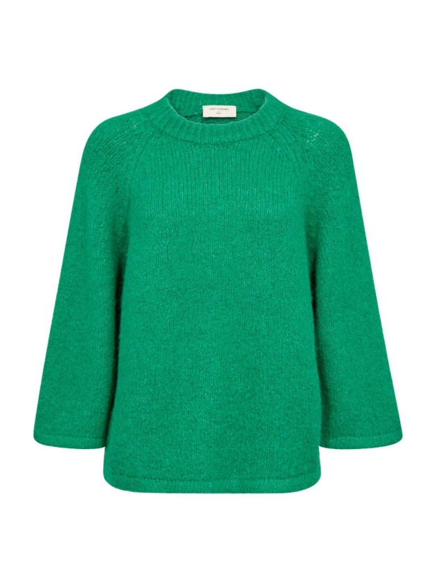Freequent FQGRSLULU-PULLOVER Bright Green Melange