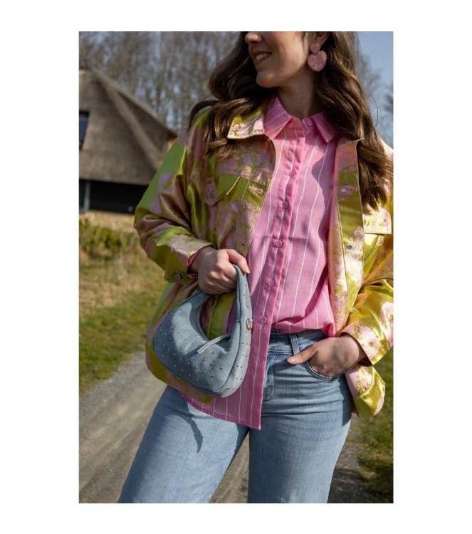 Freequent FQSOLLY-SHIRT Wild Orchid w. Star Off-white