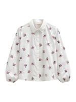 Freequent FQLEILA-BLOUSE Star Off-White w. Wild Orchid