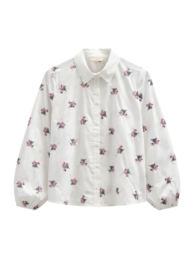 Freequent FQLEILA-BLOUSE Star Off-White w. Wild Orchid