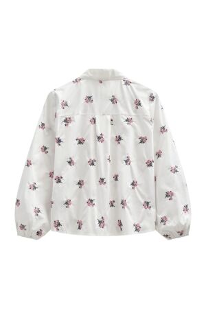 Freequent FQLEILA-BLOUSE Star Off-White w. Wild Orchid