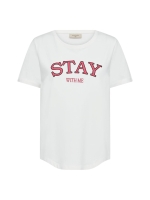 Freequent FQFENJAL-TEE Star Off-white w Fuchsia Purpl