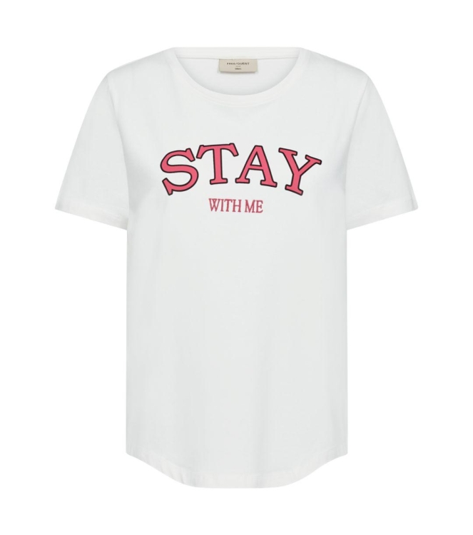 Freequent FQFENJAL-TEE Star Off-white w Fuchsia Purpl