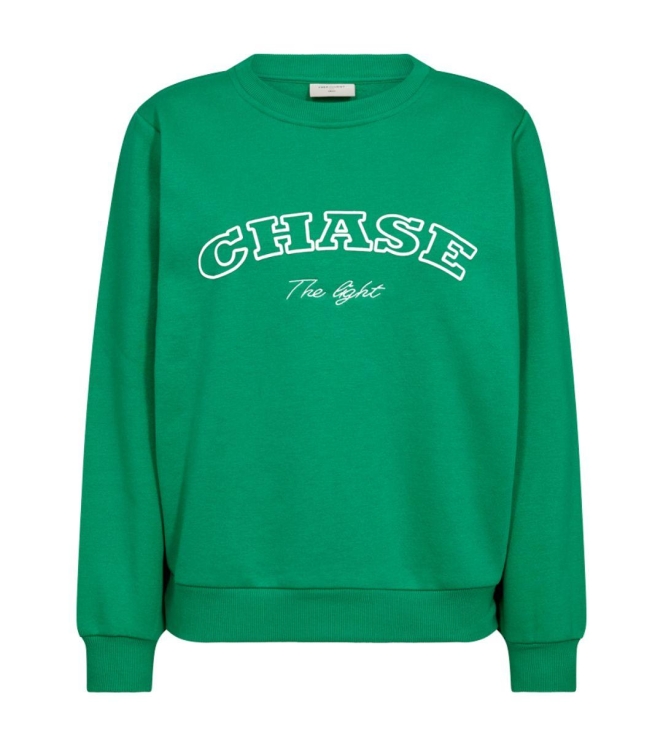 Freequent FQKAMELA-PULLOVER Bright Green w. Star Off-white