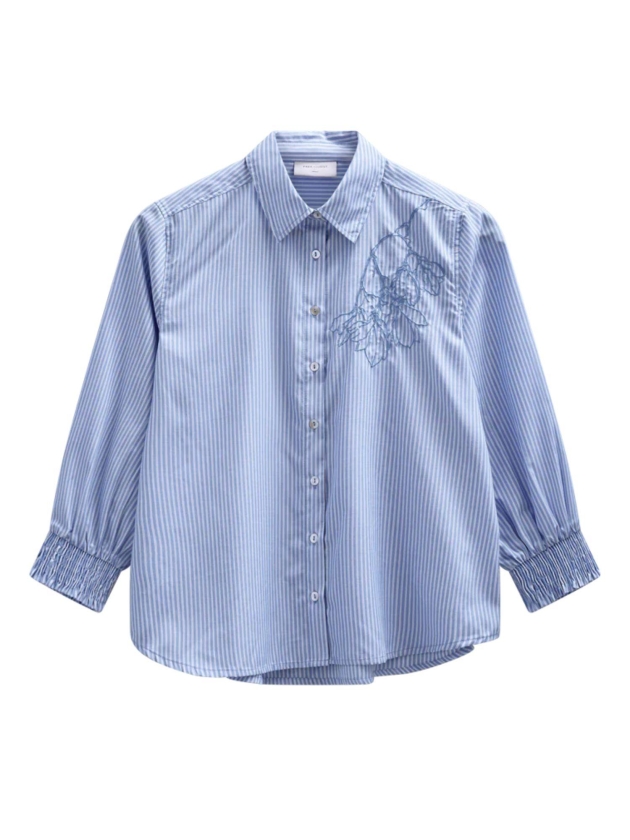 Freequent FQEVALINA-SHIRT Vista Blue w. Star Off-White