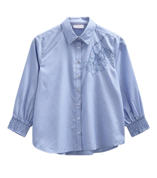 Freequent FQEVALINA-SHIRT Vista Blue w. Star Off-White