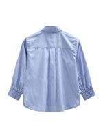 Freequent FQEVALINA-SHIRT Vista Blue w. Star Off-White