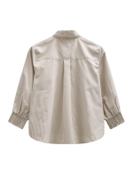 Freequent FQEVALINA-SHIRT Silver Mink w. Star Off-White