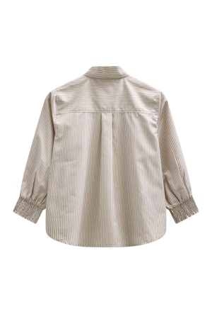 Freequent FQEVALINA-SHIRT Silver Mink w. Star Off-White