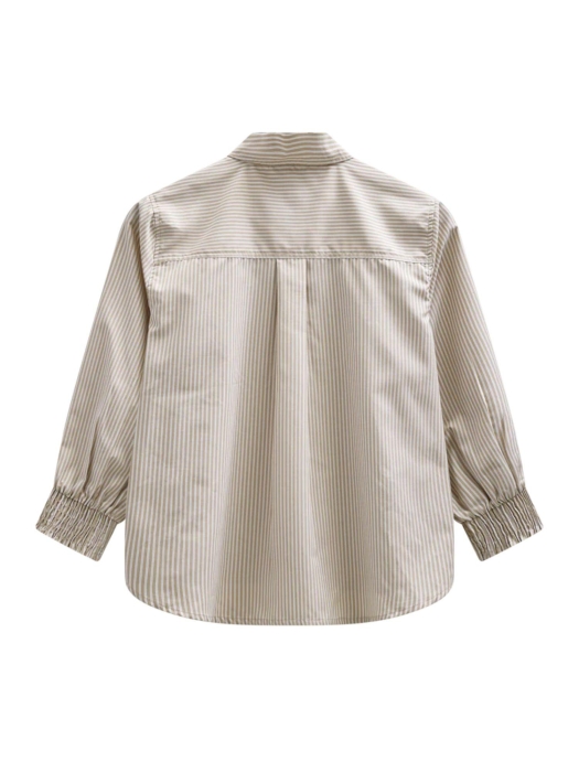Freequent FQEVALINA-SHIRT Silver Mink w. Star Off-White