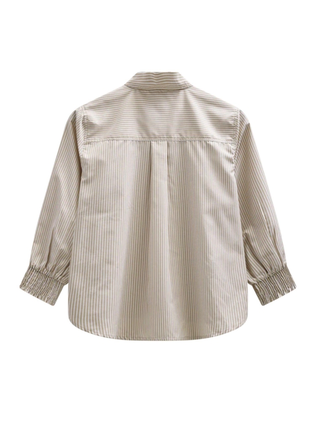 Freequent FQEVALINA-SHIRT Silver Mink w. Star Off-White