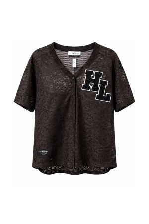 Haute L Amitie Court Lace Tee Mocca