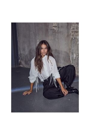Haute L Amitie Florens Fringe Shirt White