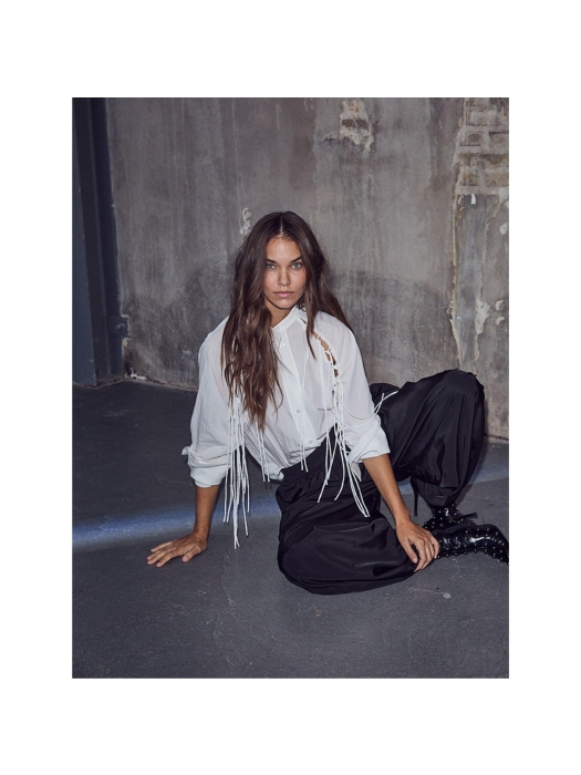 Haute L Amitie Florens Fringe Shirt White