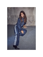 Haute L Amitie Pin Stripe Zip Sweat Navy