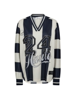 Haute L Amitie Haute 24 Stripe Blouse Navy/ Pearl