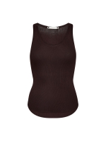 Co Couture ClaireCC Rib Tank Top Dark Brown