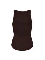 Co Couture ClaireCC Rib Tank Top Dark Brown