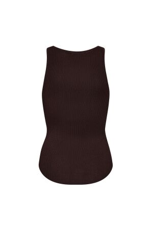 Co Couture ClaireCC Rib Tank Top Dark Brown