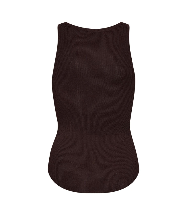 Co Couture ClaireCC Rib Tank Top Dark Brown