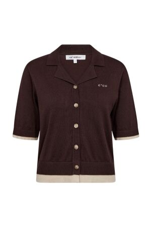 Co Couture LueCC Crop Cardigan Dark Brown