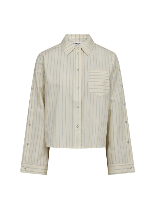 Co Couture SimoCC Stripe Button Shirt PaleYellow