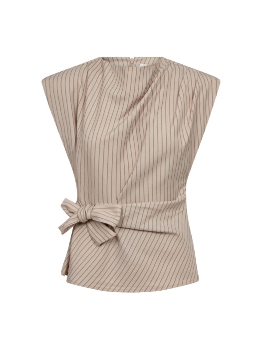 Co Couture SalvieCC Pleat Top Bone