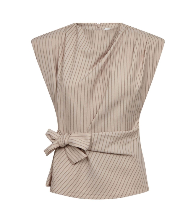 Co Couture SalvieCC Pleat Top Bone