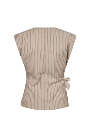 Co Couture SalvieCC Pleat Top Bone