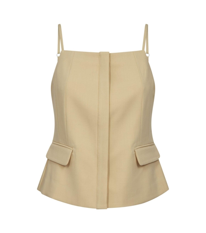 Co Couture NilanCC Tailored Top PaleYellow