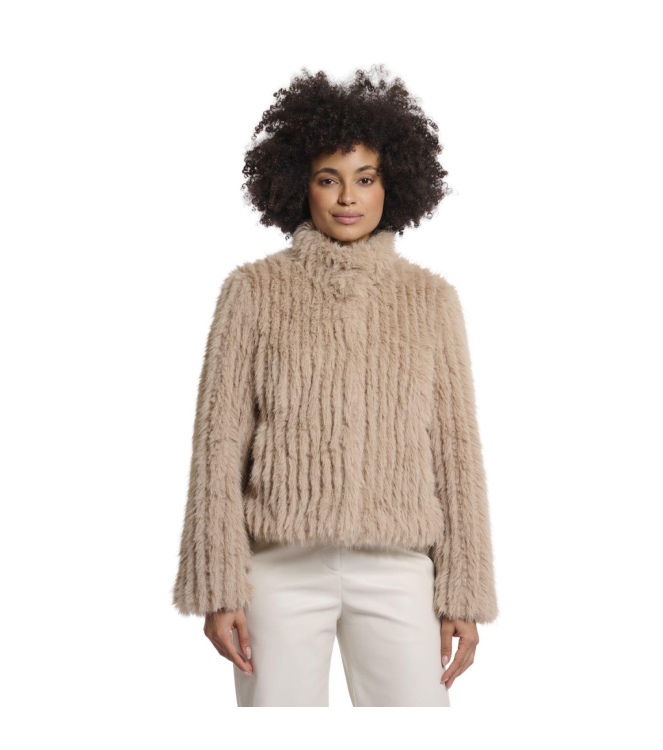 Rino en Pelle Jacket with closure 10866 oat