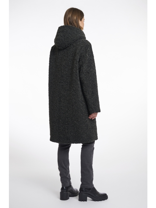 Rino en Pelle Teddy coat with hood 10874 deep iron