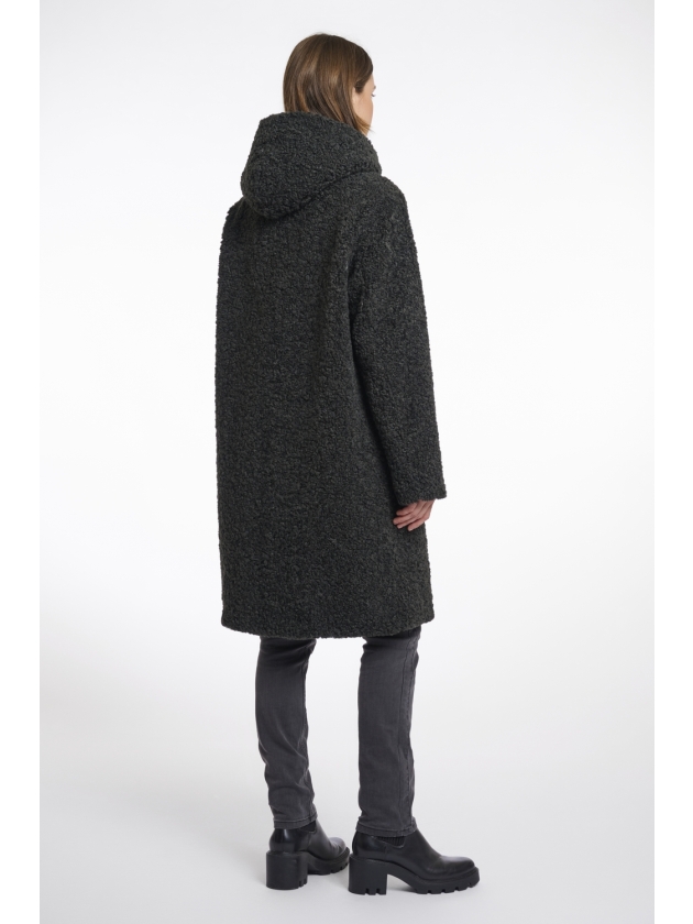 Rino en Pelle Teddy coat with hood 10874 deep iron