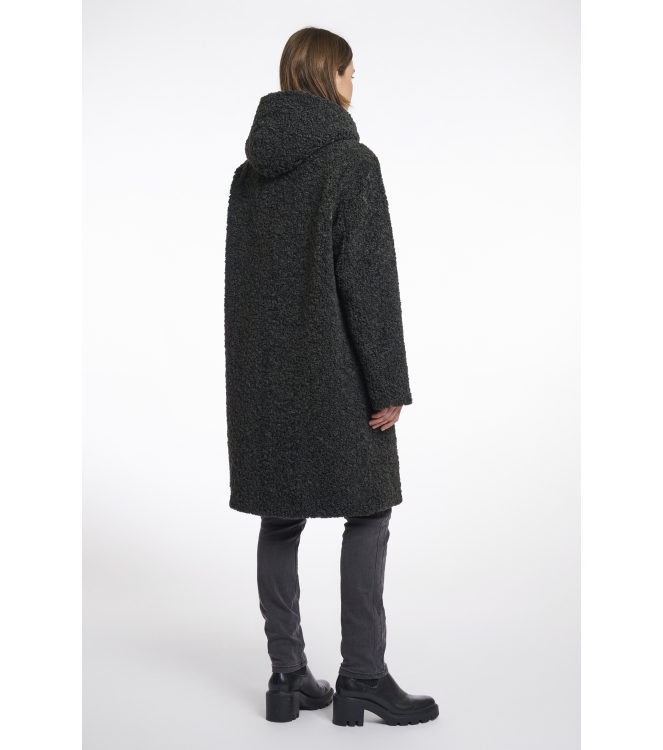 Rino en Pelle Teddy coat with hood 10874 deep iron